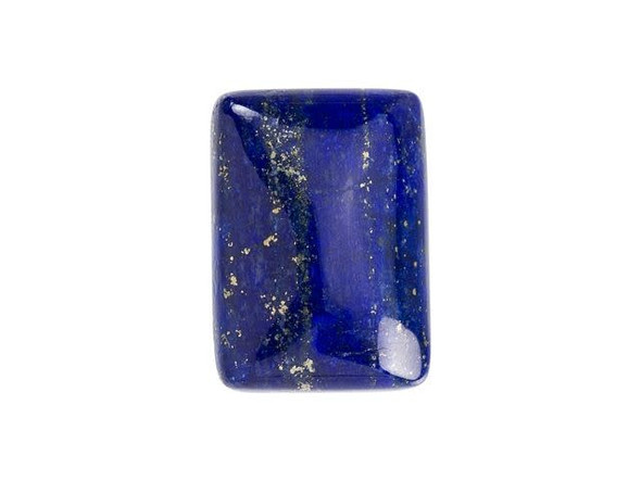 Majestic style can be yours with this cabochon from Dakota Stones. This cabochon is rectangular in shape and features a slightly domed front, so it will stand out in your designs. The back of the cabochon is flat, for easy application. Use it in bezel settings or in bead embroidery. Lapis lazuli is a semi-precious stone that contains primarily lazurite, calcite, and pyrite. It was among the first gemstone to be worn as jewelry and worked on. It features and deep blue color with shimmering flecks of gold. Metaphysical Properties: Lapis lazuli is said to enhance insight, intellect, and awareness.Because gemstones are natural materials, appearances may vary from bead to bead.Length 18mm, Total Height 4.5mm, Width 13mm