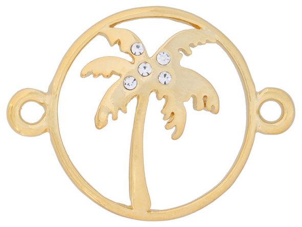 Gold Palm Tree Connector Horizontal