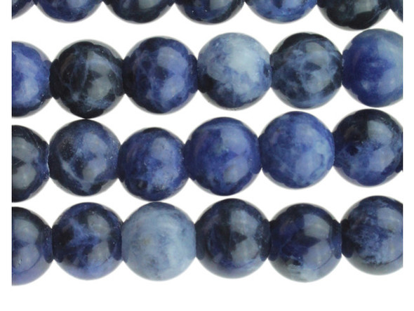 Add gemstone style to your next design with these beads from Dakota stones. These beads are perfectly round in shape and feature a versatile size that you can use in all kinds of designs. These beads would look wonderful in matching necklace and bracelet sets. Their large stringing hole makes these beads great for use with thicker stringing materials. Sodalite displays lovely sapphire, cobalt, and white tones. It is also known as Princess Blue. Metaphysical Properties: Sodalite is said to enhance communication. Because gemstones are natural materials, appearances may vary from bead to bead.