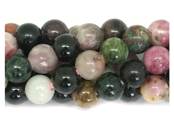 Dakota Stones Tourmaline 8mm Round Large Hole Bead Strand