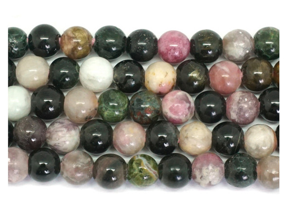 Dakota Stones Tourmaline 8mm Round Large Hole Bead Strand