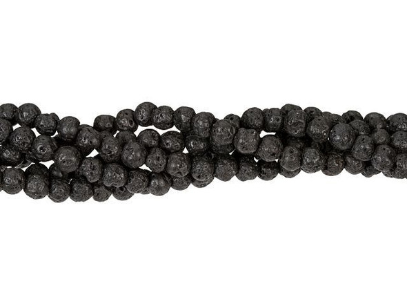 For bold style touches, try these Dakota Stones beads. These beads are made from lava, so they feature solid black color and a craggy texture full of organic yet other-worldly beauty. These beads will add a unique accent to any look. These beads are round in shape, so they will work with many different styles. They are small in size, so you can use them as spacers or as pops of bold beauty in earrings. You can contrast them with bright colors or pair them with other dark tones.Because gemstones are natural materials, appearances may vary from piece to piece. Each strand includes approximately 104 beads.