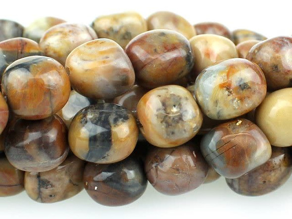 Dakota Stones 8x10mm Venus Jasper Tumble Nugget Bead Strand