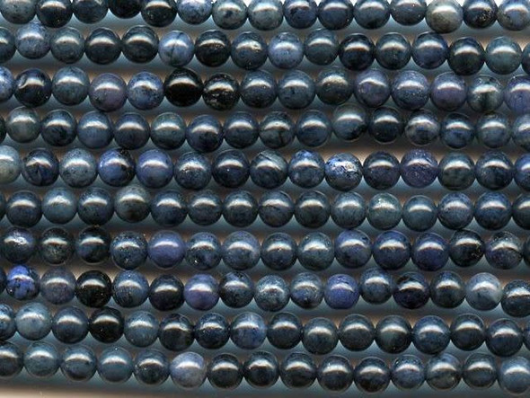 Dakota Stones Dumortierite 4mm Round Bead Strand