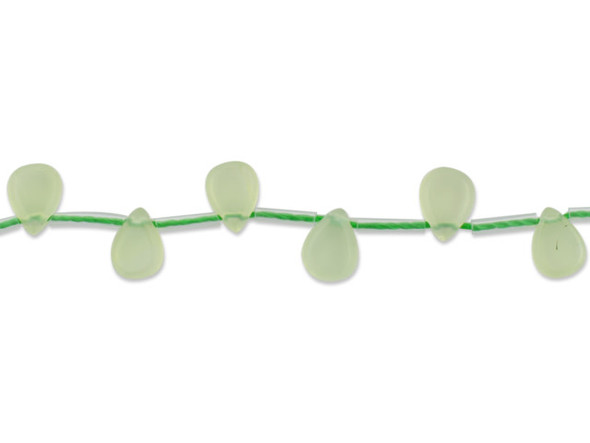 Dakota Stones Prehnite Top-Drilled 6 x 6mm Drop Bead Strand