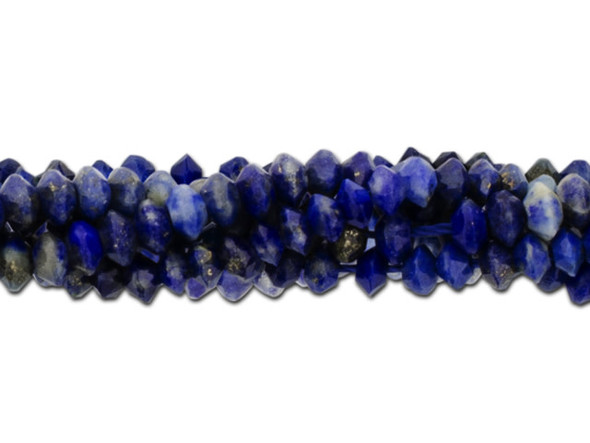 Accent your designs with the gemstone glitter of these Dakota Stones diamond cut faceted saucer beads. These beads feature a saucer shape with facets that catch the light for extra shine. Their small size makes them work great as spacers, or to add a pop of color to your design. Lapis lazuli is a semi-precious stone that contains primarily lazurite, calcite and pyrite. It was among the first gemstones to be worn as jewelry. Try pairing these beads with gold components. Metaphysical Properties: Lapis lazuli is said to enhance insight, intellect and awareness. Because gemstones are natural materials, appearances may vary from piece to piece. Dimensions: 2 x 3mm, Hole Size: 0.8mm