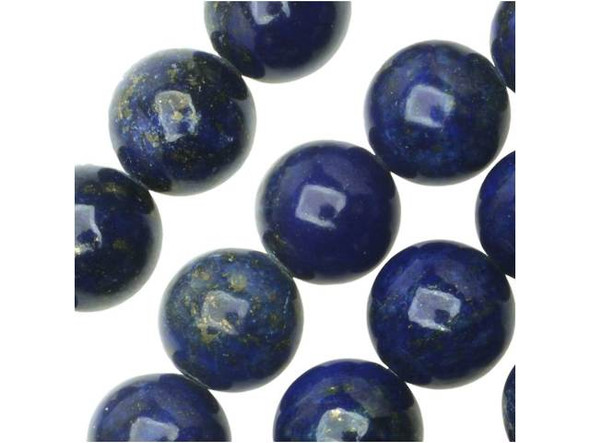 Your designs will light up like the night sky when you use the lapis lazuli 8mm round beads from Dakota Stones. Available by the strand, these beads are perfectly round and feature dark blue color accented by small pin-points of gold glitter. Lapis lazuli is a semi-precious stone that contains primarily lazurite, calcite and pyrite. It was among the first gemstones to be worn as jewelry. You can use these beads to create an elegant necklace and bracelet set. Metaphysical Properties: Lapis lazuli is said to enhance insight, intellect and awareness.Because gemstones are natural materials, appearances may vary from bead to bead. Each strand includes approximately 24 beads.