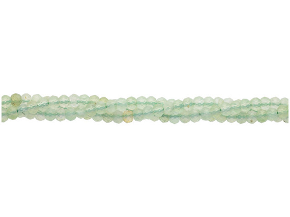 Dakota Stones Prehnite 4mm Rondelle Faceted A Grade 16-Inch Bead Strand