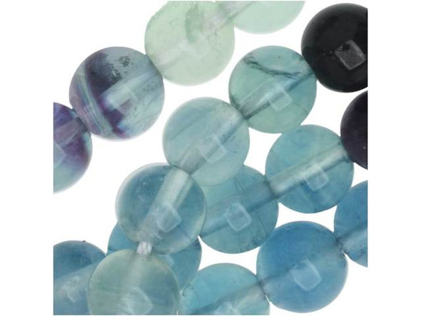 Dakota Stones Banded Fluorite 8mm Round 8-Inch Bead Strand