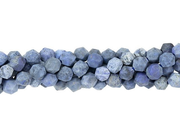 Dakota Stones Matte Dumortierite 6mm Star Cut Round Bead Strand