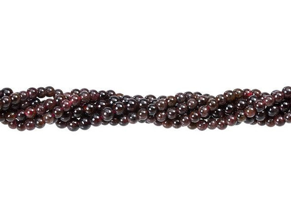 Dakota Stones Red Garnet 2.5-3.5mm Round Bead Strand