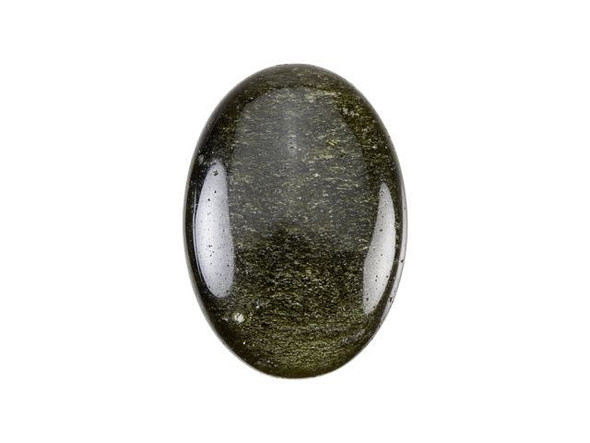 Add a magical sheen to designs with this cabochon from Dakota Stones. This cabochon features a domed oval shape that will stand out in your projects. The back is flat, so you can easily add it to designs. Use it at the center of bead embroidery or in a bezel setting. Golden obsidian is a variety of obsidian that has a golden sheen effect. Obsidian is a volcanic glass formed in the latest stages of volcanic eruptions. Metaphysical Properties: Golden obsidian is used to alleviate pain, reduce tension and release energy.Because gemstones are natural materials, appearances may vary from piece to piece.Length 25mm, Total Height 6mm, Width 18mm