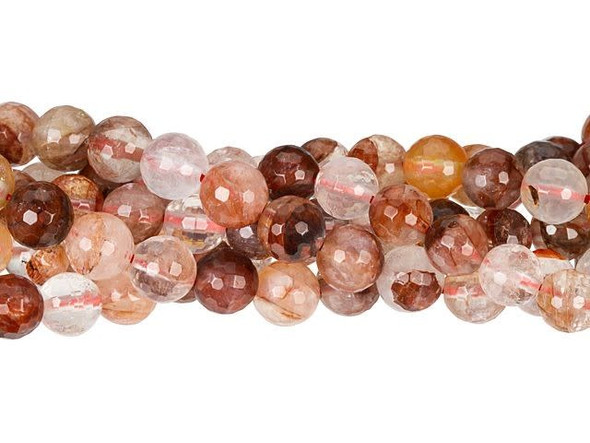 Add warm shine to your designs with these Dakota Stones beads. These blood quartz beads feature splashes of deep red, terracotta, pale pink, and clear colors. This combination is warm and rich, so it's sure to add character to your jewelry designs. These beads are perfectly round, so they will work with a variety of styles. The faceted surface adds a beautiful gleam. These beads are the perfect size for matching necklace and bracelet sets. You can even use them in earrings.Because gemstones are natural materials, appearances may vary from piece to piece.