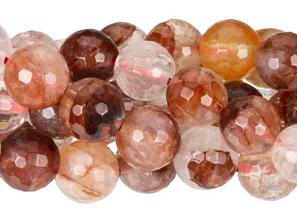 Dakota Stones Blood Quartz 8mm Faceted Round Bead Strand