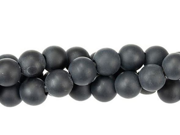 Dakota Stones Matte Onyx 10mm Round Bead Strand