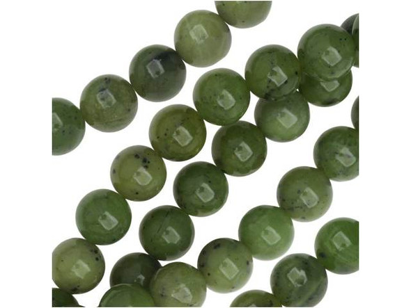 Dakota Stones Canadian Jade 10mm Round 8-Inch Bead Strand