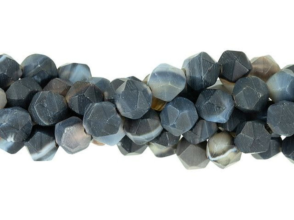 Create a bold look in your style with these Dakota Stones beads. These gemstone beads feature a round shape with a star cut filled with triangular facets. With 20 facets, a star cut gemstone enhances even the most intense colors. It makes a great complement to PRESTIGE bicones and you can try it in wire-wrapping projects, too. They are versatile in size, so you can use them in necklaces, bracelets, and earrings. Sardonyx has a Sard base, typically of brown, black, gray or amber, along with white Onyx. It features a distinctive, high-contrast banding throughout the stone. Sardonyx is sometimes treated to bring out its reddish tones. You'll love the matte appearance of these beads. Metaphysical Properties: Sardonyx is believed by some to improve memory and increase analytical skills. Because gemstones are natural materials, appearances may vary from bead to bead. Each strand includes approximately 67 beads.