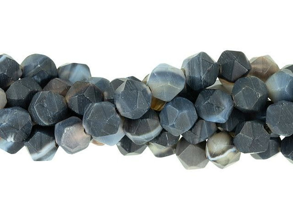 Dakota Stones 6mm Matte Sardonyx Star Cut Round Bead Strand