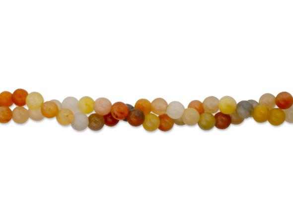 You&rsquo;ll love this Dakota Stones jade rainbow 4mm round bead strand. These beads feature a classic round shape and a variety of orange, yellow, white and even grey colors. Their versatile size makes them a good choice for all kinds of projects. Because gemstones are natural materials, appearances may vary from piece to piece. Size: 4mm, Hole Size: 0.8mm