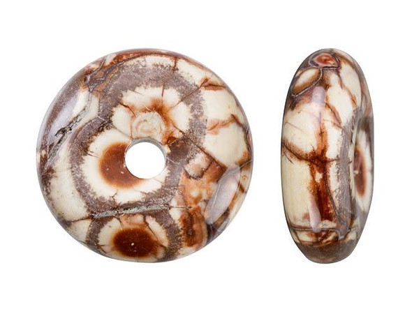 Dakota Stones Birds Eye Rhyolite 25mm Donut Pendant