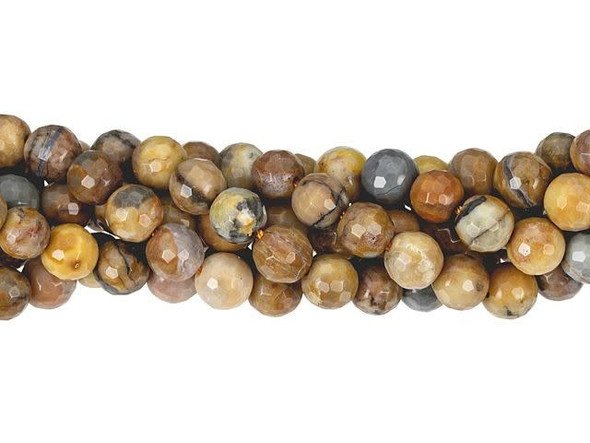 Dakota Stones Venus Jasper 6mm Faceted Round Bead Strand