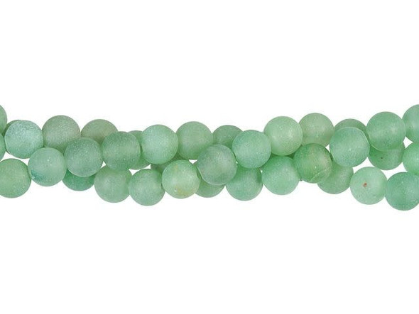 For fresh color in your style, try these Dakota Stones green aventurine beads. These gemstone beads are perfectly round, so they lend themselves well to classic styles. They are versatile in size, so use them in necklaces, bracelets and even earrings. Aventurine is a form of quartz and most commonly displays a green color. These beads feature a matte finish for a soft appearance. Metaphysical properties: Green aventurine is believed to be a lucky stone, promoting wealth and prosperity.Because gemstones are natural materials, appearances may vary from bead to bead. Each strand includes approximately 34 beads.