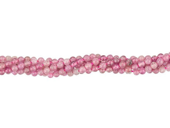 Dakota Stones 2mm Pink Tourmaline Round Bead Strand