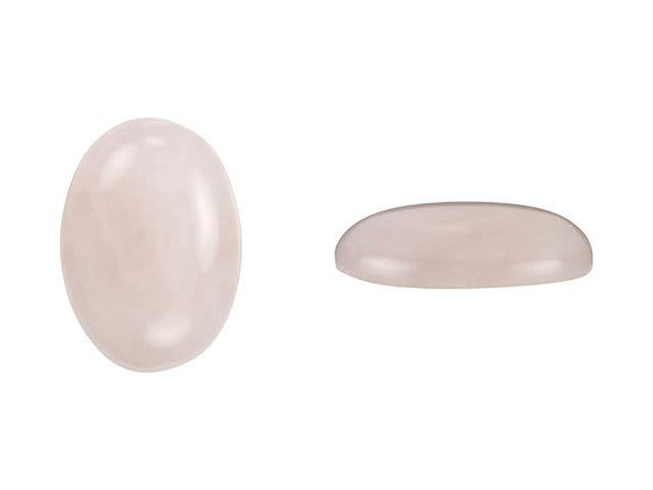 For a sweet display, go for this Dakota Stones gemstone cabochon. This oval-shaped cabochon features a domed front that will stand out nicely in designs. The back is flat, so you can easily add it to projects. It is bold in size, so you can use it as a focal in a bracelet or pair it with bead embroidery. It displays a soft, pale pink shade full of hazy beauty. It has a hazy to translucent look due to microscopic fibrous inclusions of pink borosilicate mineral related to Dumortierite. Metaphysical Properties: Rose quartz is known as the "love stone" and is used for its healing, calming, joyous and warm qualities. As with other types of quartz, it is believed to amplify energy.Because gemstones are natural materials, appearances may vary from piece to piece.