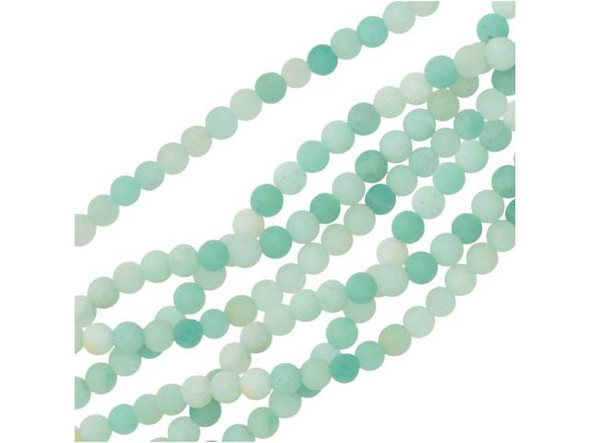 Get creative in your style with these Dakota Stones beads. Available by the strand, these beads feature a perfectly round shape. They are small in size, so you can use them as spacers or as pops of color in earrings. Each bead features matte ocean colors that range from blue-green to green. Amazonite is also known as Amazon stone. Metaphysical Properties: Amazonite is said to balance energy, while promoting harmony and universal love. It is often called the stone of courage and the stone of truth, as it provides the ability to discover truths and integrity.Because gemstones are natural materials, appearances may vary from piece to piece. Each strand includes approximately 52 beads.