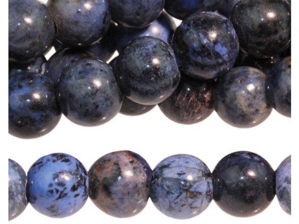 Add gemstone style to your next design with these beads from Dakota stones. These beads are perfectly round in shape and feature a versatile size that you can use in all kinds of designs. These beads would look wonderful in matching necklace and bracelet sets. Their large stringing hole makes these beads great for use with thicker stringing materials. Dumortierite is a fibrous variably colored aluminum boro-silicate mineral. They crystals are vitreous and vary in color. Metaphysical Properties: Known as the "Stone of Order," dumortierite is said to help boost intellectual perception and to help in becoming more organized. Because gemstones are natural materials, appearances may vary from bead to bead.