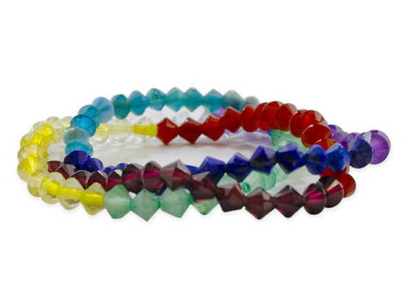 Dakota Stones Chakra Stones 4mm Bicone Bead Strand