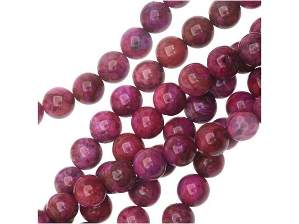 Dakota Stones Pink Crazy Lace Agate 8mm Round Bead Strand