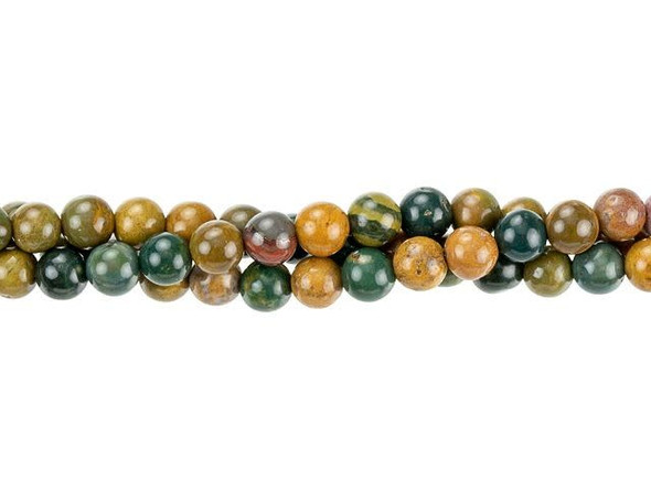 Dakota Stones 4mm Kabamby Ocean Jasper Round Bead Strand