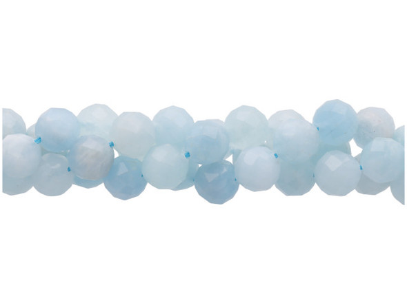 Bring the beauty of gemstones to your designs with this aquamarine beads from Dakota Stones. These beads feature a round shape with facets that help catch the light. Aquamarine is the Latin term for “water of the sea.” This stone was once thought to be the treasure of mermaids, as well as a lucky stone for sailors.Because gemstones are natural materials, appearances may vary from piece to piece.