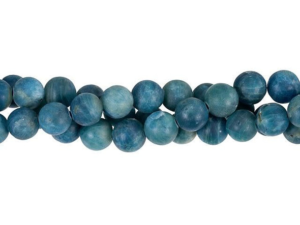 Rich style fills these beads from Dakota Stones. These round gemstone beads feature sea-worthy colors, including dark blue, ocean green, and hints of foamy white. The matte finish gives these beads a more stone-like look. They are the perfect size for using in necklaces and bracelets. Blue apatite is a blue transparent phosphate material. It derives from the Greek word "apate", meaning to deceive, because it is often mistaken for other stones. Metaphysical Properties: Often called a dual-action stone, blue apatite is used to achieve goals. It removes negativity, confusion and stimulates the mind to expand knowledge and truth. It is a great stone for encouraging inspiration and is famous for deepening meditation.Because gemstones are natural materials, appearances may vary from bead to bead. Each strand includes approximately 24 beads.