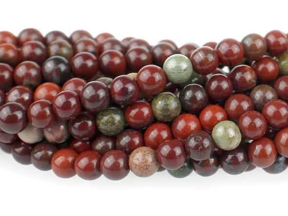 Dakota Stones 4mm Apple Jasper Round Bead Strand