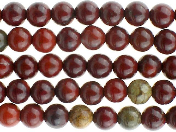 Dakota Stones 4mm Apple Jasper Round Bead Strand