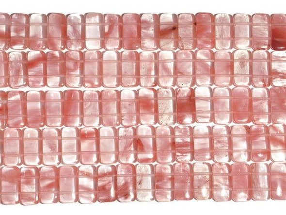 Dakota Stones Cherry Quartz 10x20mm Double Drill Bead Strand