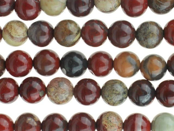 Dakota Stones 6mm Apple Jasper Round Bead Strand