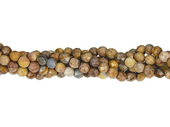 Give your designs a warm touch with these Dakota Stones beads. These gemstone beads feature a classic round shape that will make a nice accent in a variety of designs. They are small in size, so you can use them as spacers between larger beads in necklaces, bracelets, and earrings. The faceted surface of each bead will gleam wonderfully in your styles. These gemstone beads feature warm, earthy tones like beige, peach, brown and gray. They are sure to add soothing style to your designs. Venus Jasper takes its name from the planet Venus, which was named for the Roman goddess of love and beauty. It is also referred to as orbicular rhyolite. Metaphysical Properties: Jasper is a stone used from grounding, stability, strength and healing.Because gemstones are natural materials, appearances may vary from piece to piece. Each strand includes approximately 100 beads.