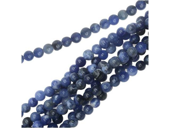 Dakota Stones 4mm Sodalite Round 8-Inch Bead Strand