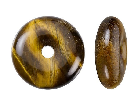 Dakota Stones Tiger Eye 25mm Donut Pendant