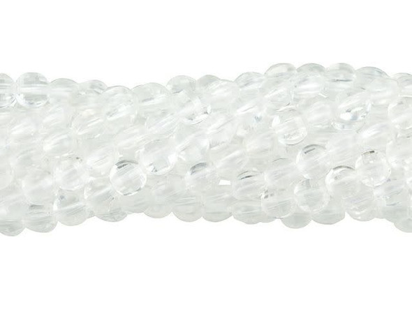 Add gleaming accents to designs with these Dakota Stones beads. These small gemstone beads feature a circular shape with a puffed edge and a diamond-cut faceted face. The surface catches the light in a multitude of directions. Use these small beads as accents of color and shine in all kinds of jewelry projects. Quartz crystals are the most common and abundant in the world. These beads feature a versatile clear color.Because gemstones are natural materials, appearances may vary from piece to piece. Each strand includes approximately 100 beads.