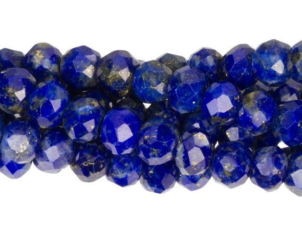 Dakota Stones Lapis 3mm Faceted Rondelle Bead Strand