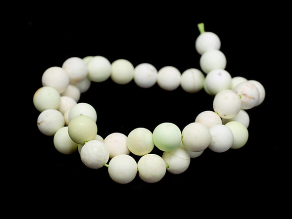 Dakota Stones Matte Australian Chrysoprase Lemon 10mm Round Bead Strand