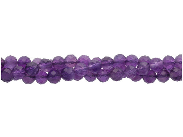 Dakota Stones Amethyst 6mm Round Faceted A Grade 16-Inch Bead Strand