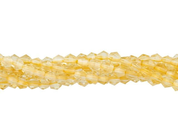 Dakota Stones 3mm Citrine Faceted Bicone Bead Strand