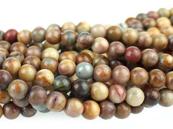 Dakota Stones 4mm Venus Jasper Round Bead Strand