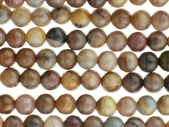 Dakota Stones 4mm Venus Jasper Round Bead Strand