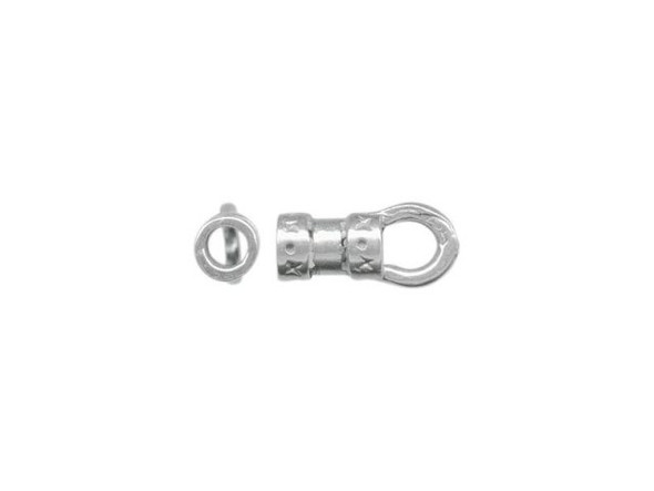 JBB Findings Sterling Silver Center-Crimp Tube with Loop, 2mm I.D. (Each)